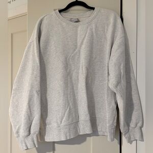 TNA cozy af fleece light gray oversized sweatshirt